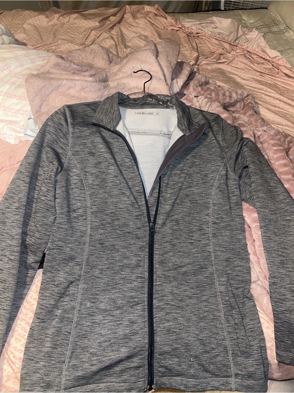 Women's Grey Full-Zip Utility Jacket - Classic Everyday Layer